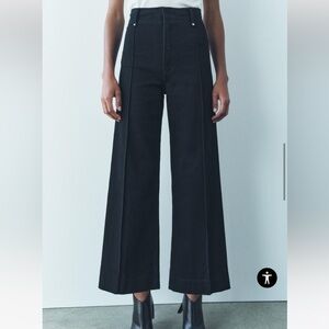 ZW COLLECTION HIGH WAIST WIDE LEG JEANS. Zara New w/o tags. Current season! 4